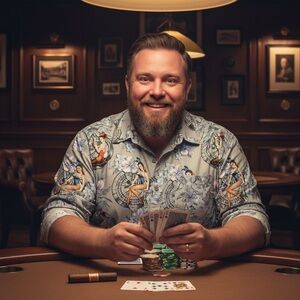 Junction West’s Men's Gambling Playboy Patterned Hawaiian Shirt